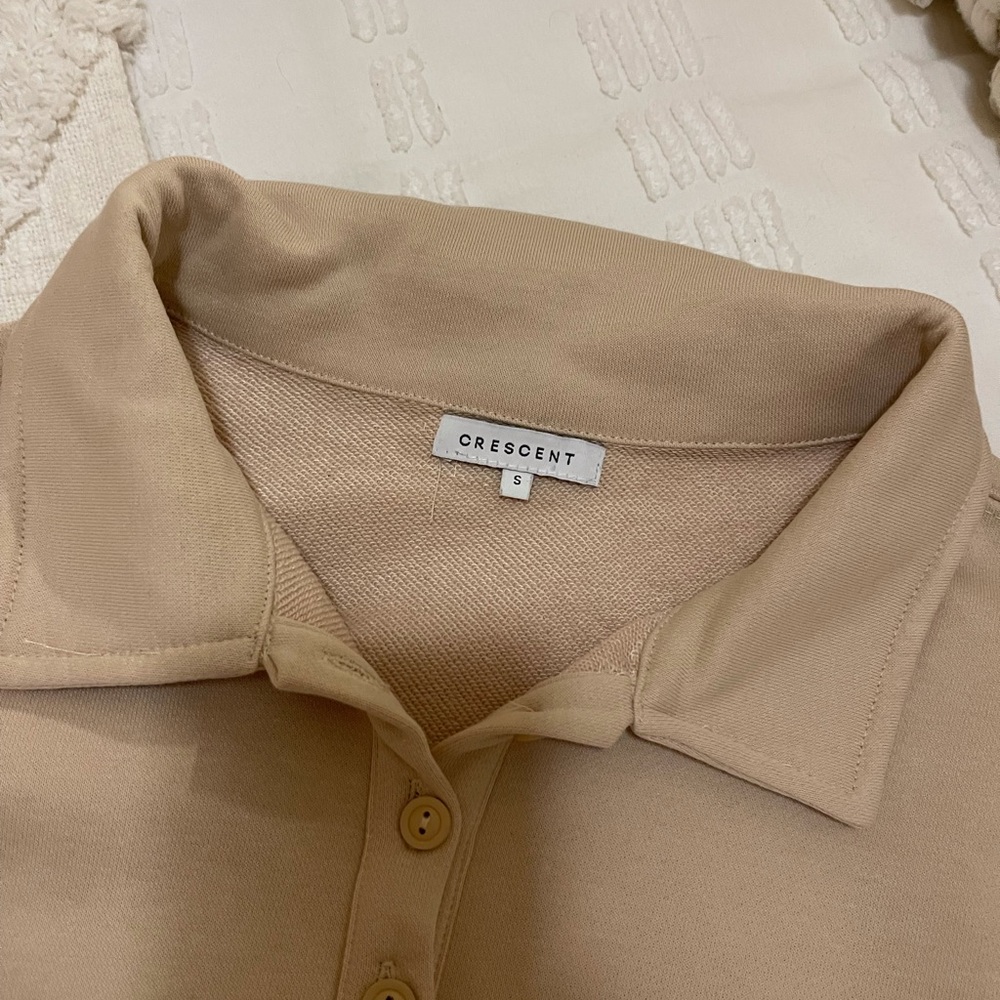 Cropped Fleece Polo - Picture 2 of 3
